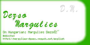 dezso margulies business card